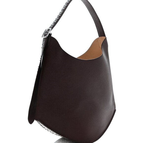 Alaia  Calfskin Studded Medium Gail Shoulder Bag Almandite - Picture 5 of 5